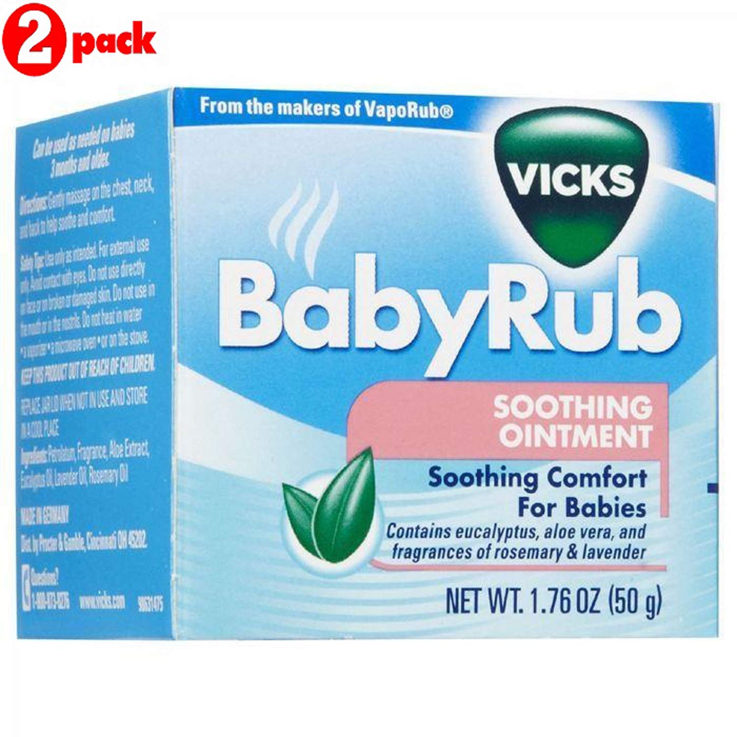 Vicks Babyrub Soothing Ointment Comfort For Babies 1.76