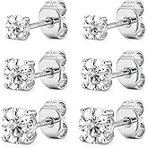 925 Sterling Silver Stud Earrings for Women 14K Gold Plated Hypoallergenic Earrings Stacks For Sensitive Ears Cute Tiny Dainty Cartilage Tragus Earring Sets for Multiple Piercing Jewelry Gifts 3 Pairs