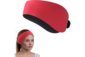 KOAIZHSEN Swimming Headband-Waterproof Swim Ear Band Protection for Kids and Adults Doctor Recommended to Keep Water Out and Hold Ear Plugs in-Water Headband for Surfing,Diving,Pool,Showering,and Beach(Red)