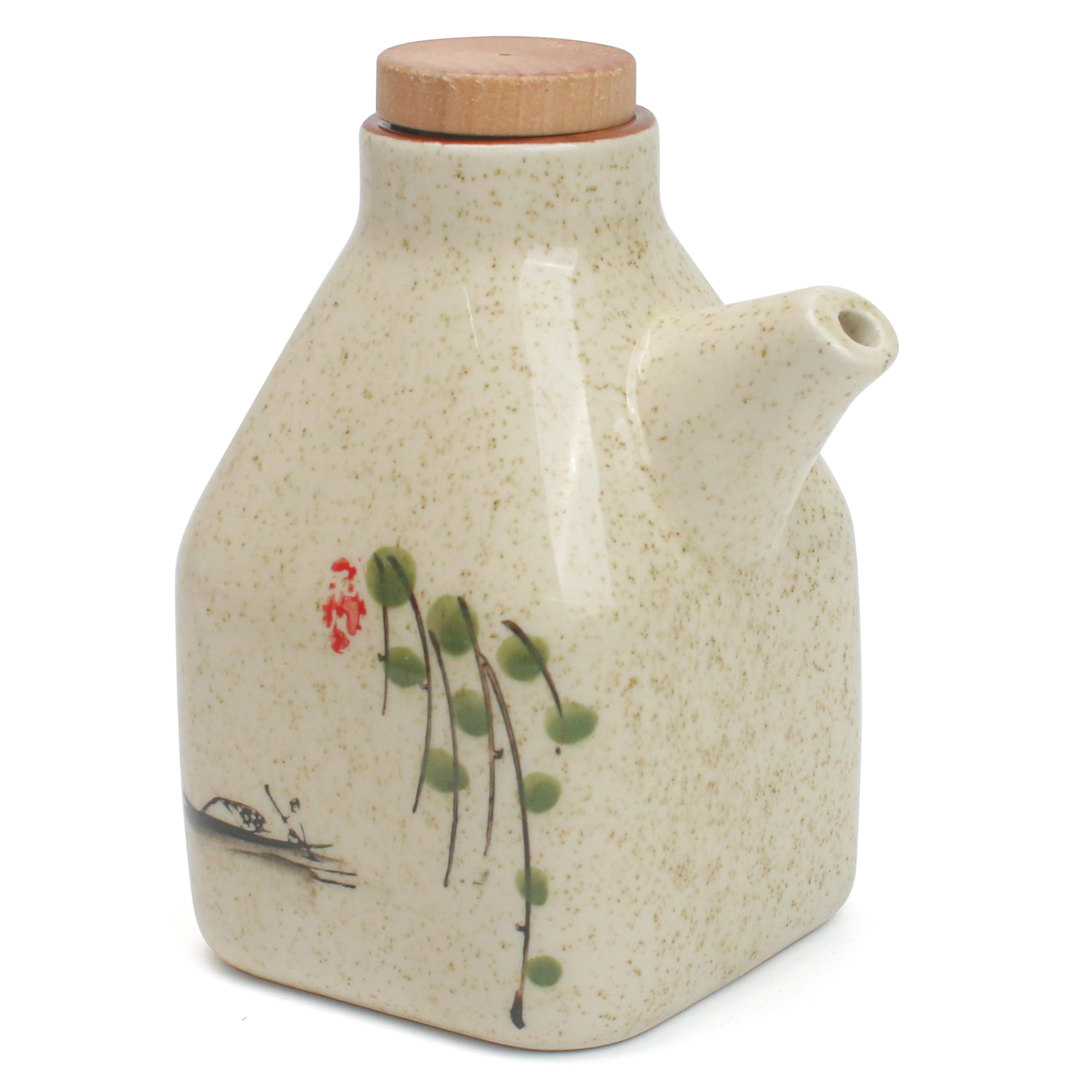 Photo 1 of **MISSING STOPPER TOP** Soy Sauce Dispenser Ceramic, Japanese Style, Large Leakproof Vintage Bottle Holder Container with Cork Stopper for Oil Vinegar Condiment Liquid Barbecue Cooking Kitchen, 300ml