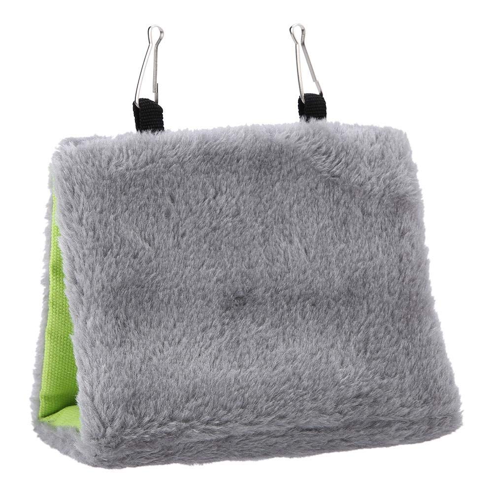 Sheens Bird Hammock, Warm Triangle Bird Nest Plush Snuggle Happy Hut Tent Bed for Parakeet Cockatiel Lovebird Budgie Finch Canary