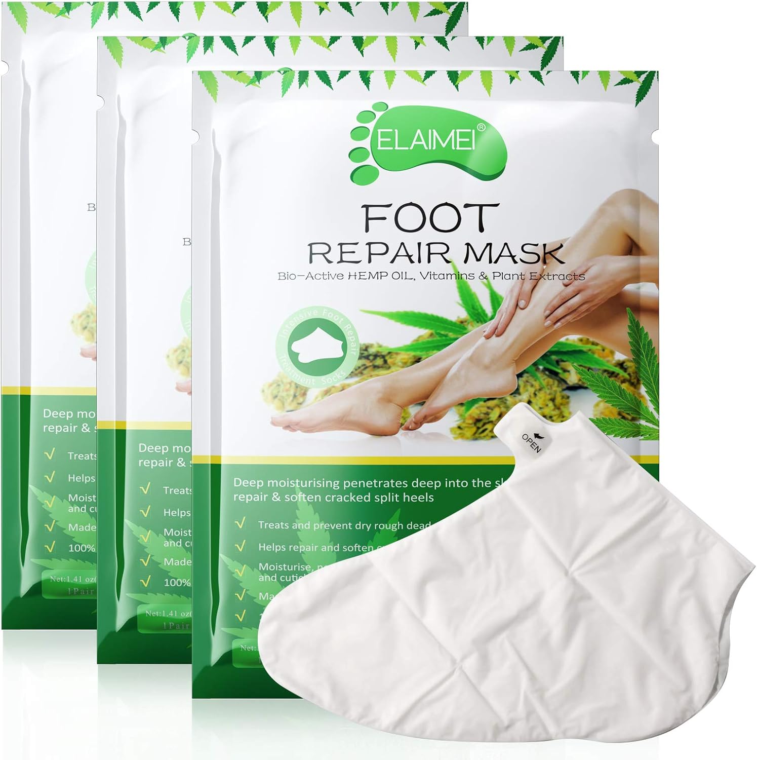 3 Pairs Foot Moisturizing Mask, Foot Peel Mask, Foot Peeling Repair
