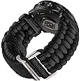 Bandletic Compatible with Garmin Instinct Watch Band - R-Nylon Survival Paracord Woven Nylon Strap Quick Fit 22mm Watch Band for Fenix 7/6/5/Forerunner 965/955/945/935/745/Epix 2/Approach S70/S62/S60