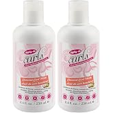Dippity-Do Girls With Curls Coconut Curl Milk Duo, 2 Pack | Lightweight leave-in formula enriched with aloe, avocado oil, and shea butter to eliminate frizz and define natural waves.