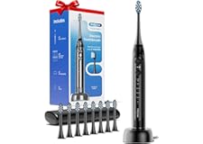 Onlyone Sonic Electric Toothbrush for Adults, Rechargeable Ultrasonic Electric Toothbrush with 8 Brush Heads, Travel Case, Charging Base & Wireless Charging - 5 Modes with Smart Timer