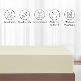 My Home Store Fitted Sheet 300TC Cotton Cream 30 cm Pocket Egyptian view 6