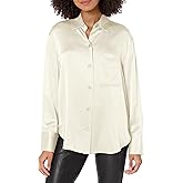 Vince Womens Relaxed Long Sleeve Chest Pkt Blouse