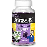 Airborne Elderberry + Zinc & Vitamin C Gummies For Adults, Immune Support Zinc Gummies with Powerful Antioxidants Vit C…