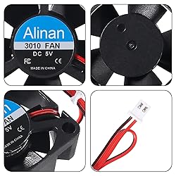 Alinan 6pcs 3010 5V Fan 30x30x10mm 2-pin Sleeve