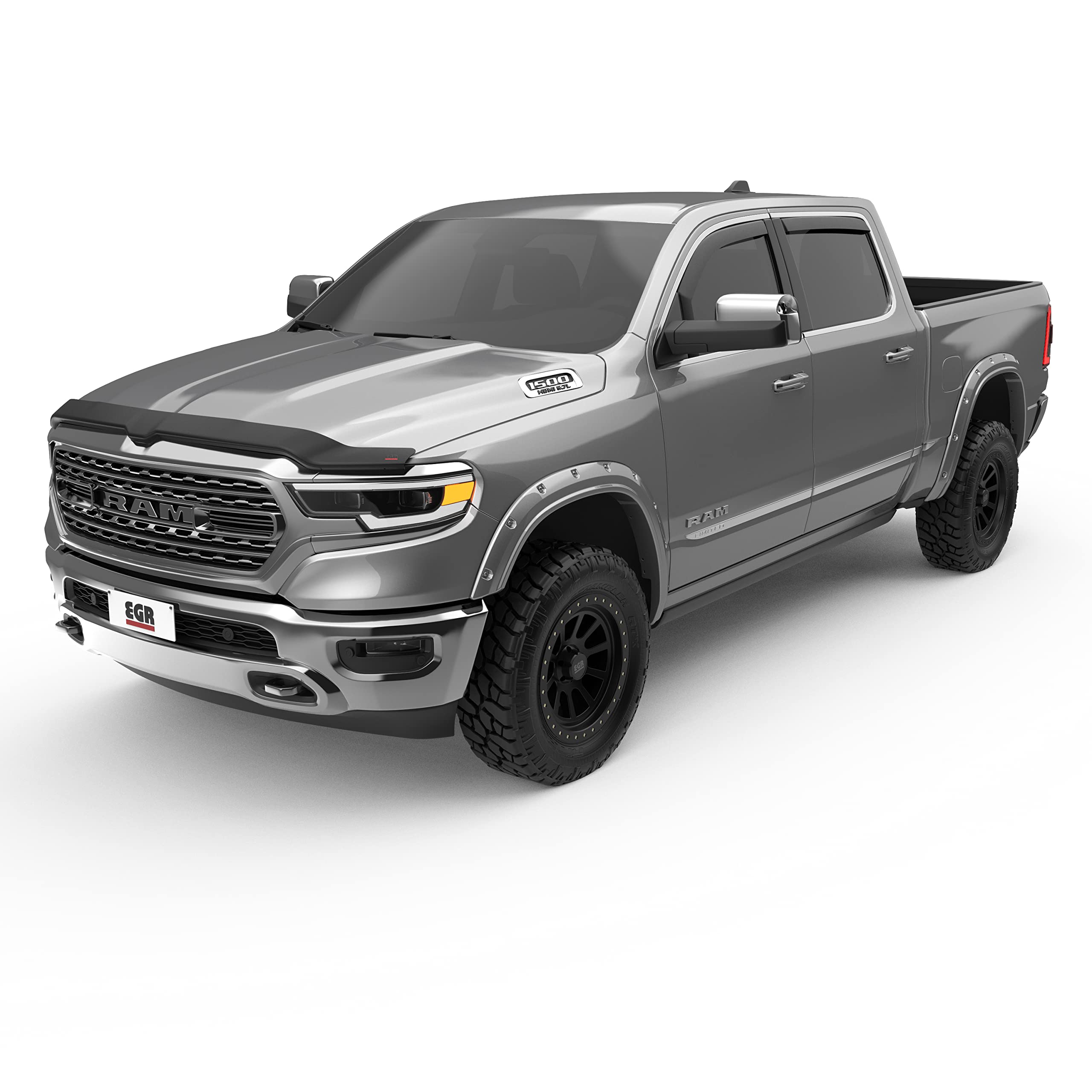 Photo 1 of EGR 302955 SuperGuard Hood Guard Bug Deflector Protector, Matte Black Finish, Compatible with Select Ram 1500 All Cabs Models