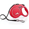 FLEXI New Classic Tape Retractable Dog Leash for Large Dogs Upto 110 lbs. – 16 ft., Red | Tangle Free Pet Walking Leash with One-Handed Brake, Pause, Lock|German Quality Product