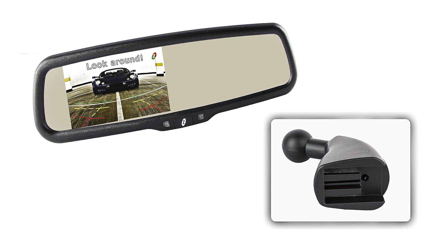 Gazer MM505 Vehicle Rear View Mirror LCD 4.3 1000 cd/m2 High Brightness Integrated OEM Mount