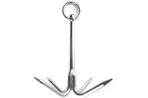 US Stainless Stainless Steel 316 Hook Anchor 9.5" (240mm) Marine Grade Grapple Grappling Hook