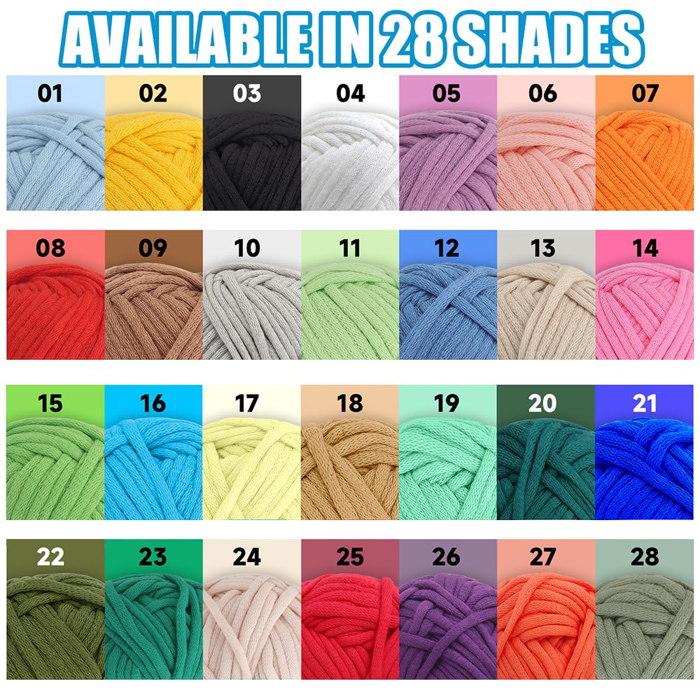 60g Orange Yarn for Crocheting and Knitting;66m (72yds) Cotton Yarn for Beginners with Easy-to-See Stitches;Worsted-Weight Medium #4;Cotton-Nylon Blend Yarn for Beginners Crochet Kit Making