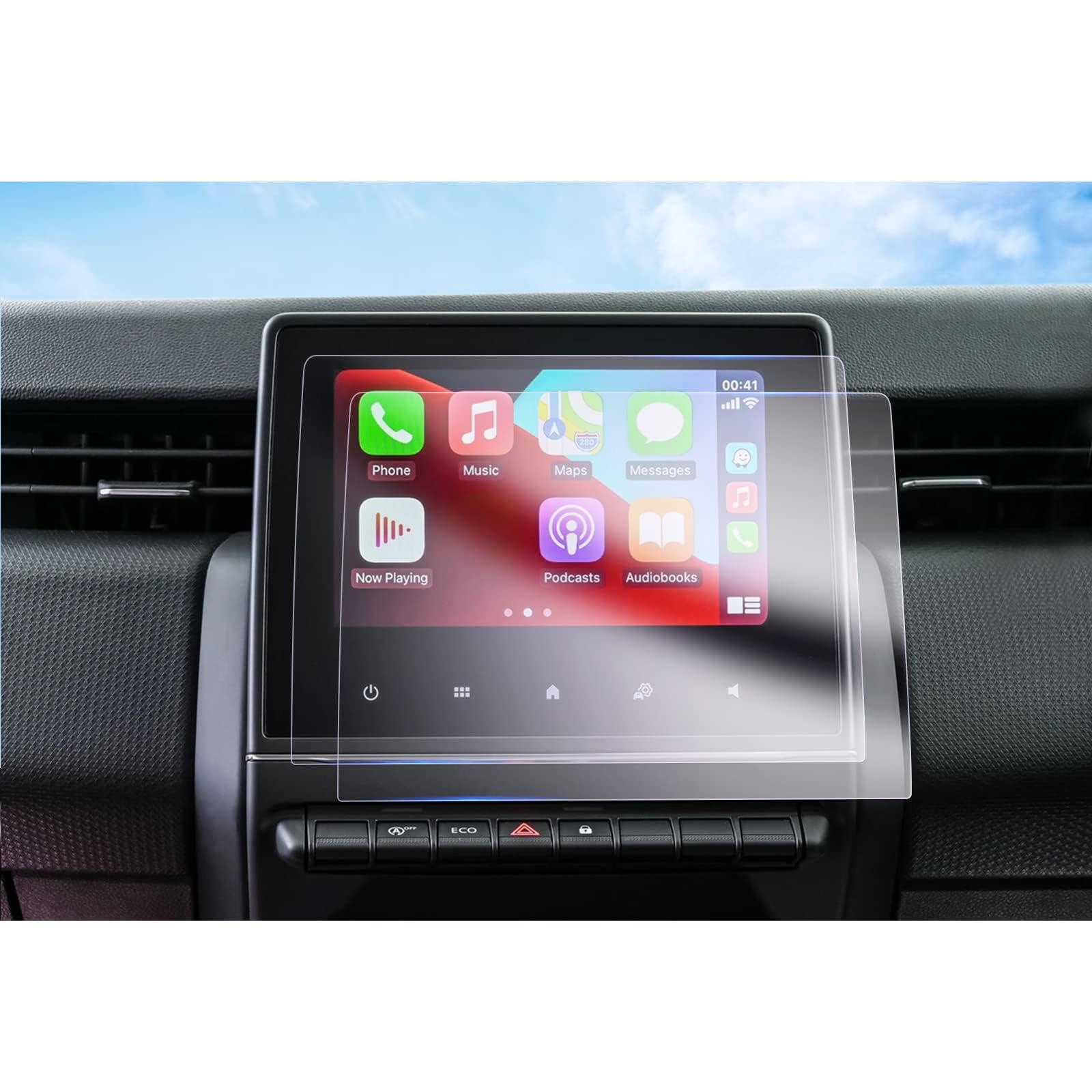 GAFAT Compatible with Renault Clio 5 Captur 2 Zoe Arkana 2020-2024 2025 7 Inch Navigation Screen Protector, Clio 5 Captur 2 Zoe Arkana 7" Easylink Nano Screen Protector, 6H Anti-Scratch [Pack of 2]