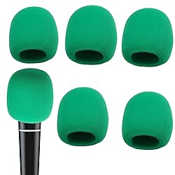 6 PCS Green Thicken Ball-Type Sponge Foam Mic Cover