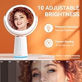 Auxmir 7.5" Double-Sided Magnifying Makeup Mirror with 52 LED Lights view 5