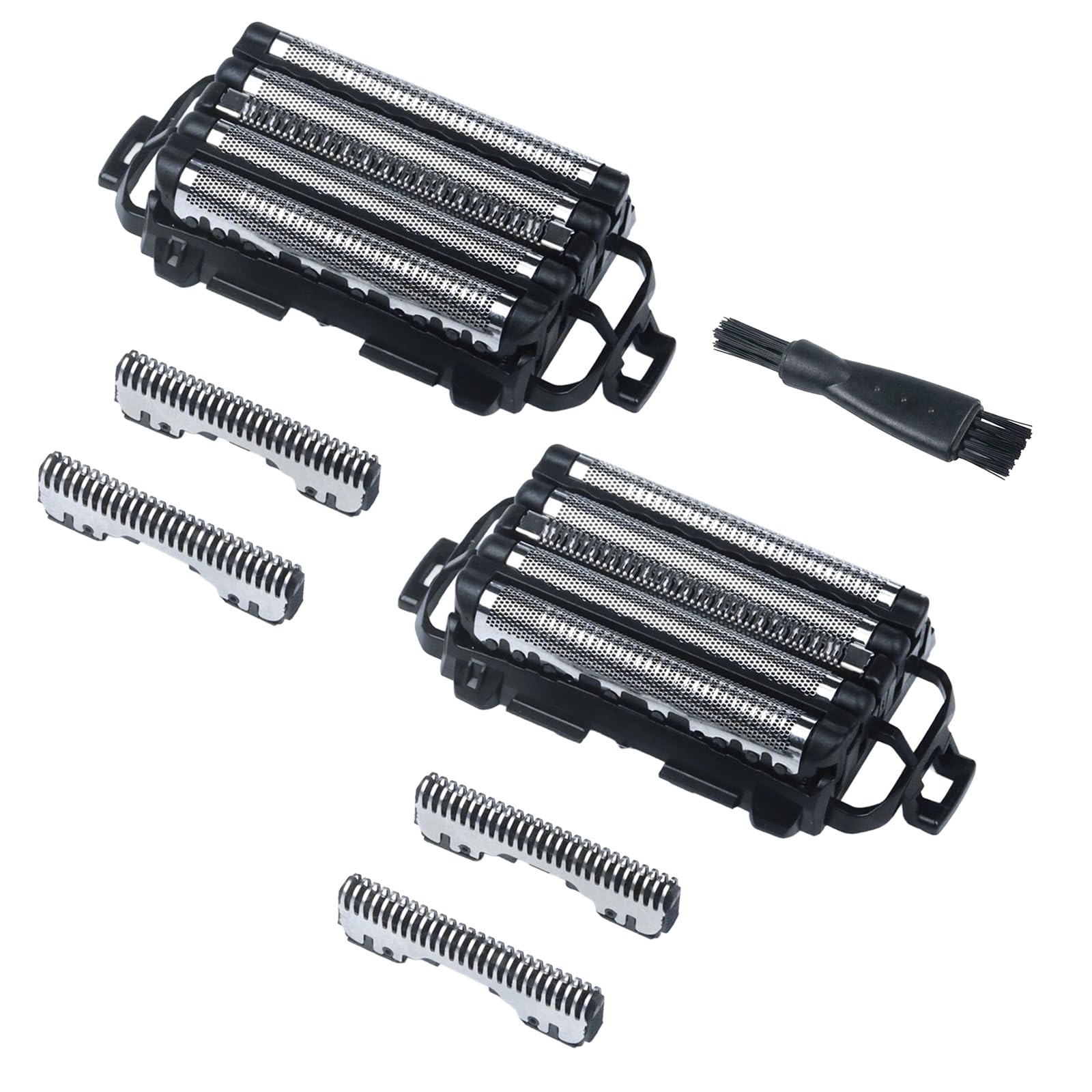 Photo 1 of 2-Pack Value Set Replacement Blades and Foil for Panasonic ARC5, Compatible with ES9032 WES9032P ES9034 ES9036, Fits Models ES-LV65 ES-LV67 ES-LV97 ES-LV9N ES-PV6A (+ 1 Cleaning Brush)