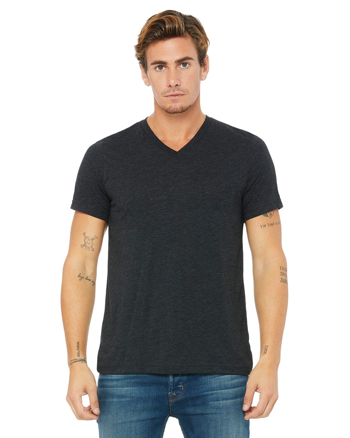 Bella + Canvas Unisex Triblend Short-Sleeve V-Neck