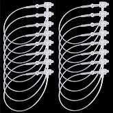 Nei 3000 Pieces Snap Lock 3" Security Loops Plastic Tags Fasteners for Clothes(Clear)