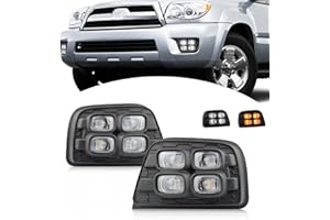 BINQIGOO BINGIGOO 2PCS Front Fog Lights LED Switchback LED Daytime Running Amber Turn Signal light Compatible with Toyota 4Runner 2006-2009 SR5 Limited DRL