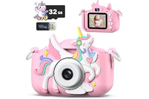 Teslahero Kids Camera Toys,Children Digital Video Camera Gift for Girls Boys 3-12 Age Kids,Chritmas Birthday Festival Present for 3 4 5 6 7 8 9 10 11 12 Year Old Toddler Child (Pink)