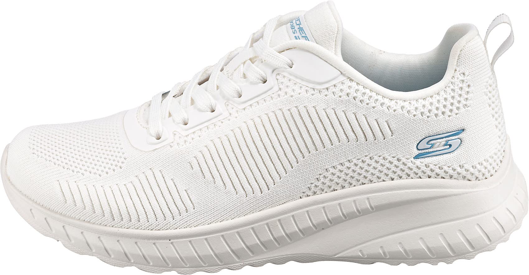 Skechers Bobs Squad Chaos Face Off Damen Sportschuhe, Weiß, 37.5 EU 3