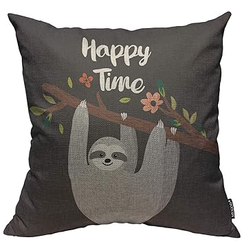 Mugod Owl Decoration Throw Pillow Cushion Covers Cute Cartoon Owl