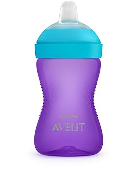 Philips Avent Trinkbecher mit weichem Trinkschnabel SCF802/02, 9m+, 260 ml, violett/blau