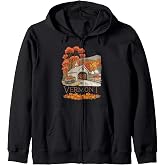 Vermont Fall Scenery Autumn Harvest Souvenir Zip Hoodie