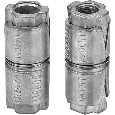 Confast 1/2" (interior/Tornillo De 1/2" De Diámetro) Drop-In Ancla De Zinc Plateado Con 1 Herramienta De Configuración (50 Por Caja