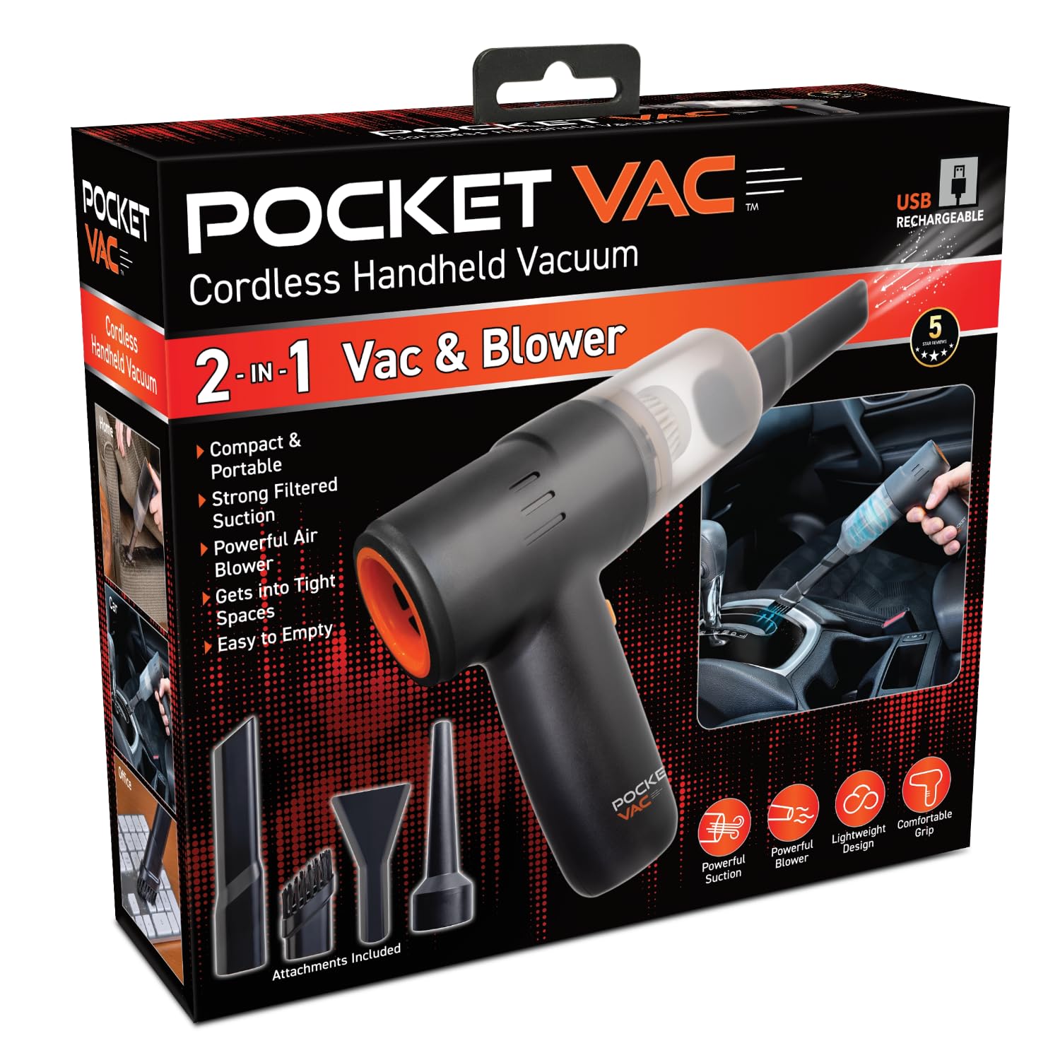 Photo 1 of Pocket Vac Handheld Vacuum Compact Wireless Vacuum Cleaner, Lightweight Hand Held Vacuuming for Home Kitchen Car Corner Upholstery Pet Hair Dust Crumbs Cleaning