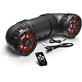 BOSS Audio Systems ATV8BRGB ATV UTV Sound System - 8 Inch Speakers, 1.5 Inch Tweeters, Full Range, IPX5 Weatherproof, Bluetooth, Built-in Amplifier, Multi-Color Illumination, Golf Cart Compatible