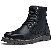 Jousen Mens Boots Casual Motorcycle Boot for Men Chukka Zipper Combat Botas Para Hombre Fashion
