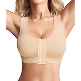 BRABIC Women Front Closure Post Surgery Compression Everyday Bras for Mastectomy Support with Adjustable Straps Wirefree