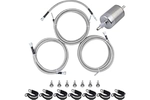 MUCO Stainless Fuel Lline kit 819-840 Flexible Braided Lines Stainless Steel for GMC Sierra/Chevy Silverado 1500 2500 3500 1999 2000 2001 2002 2003