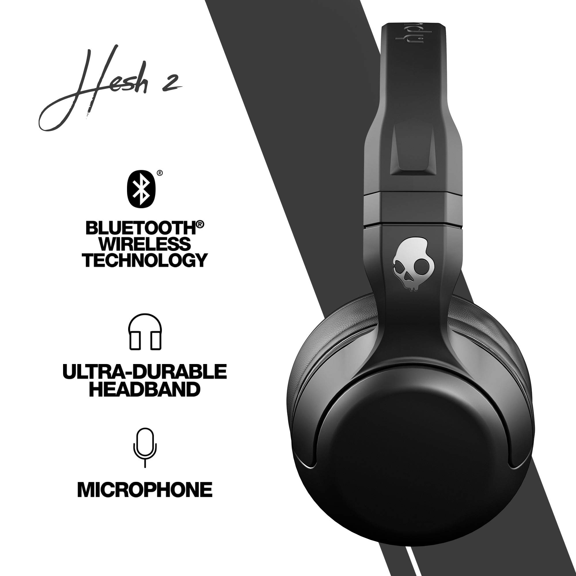 Skullcandy hesh 2 over-ear wireless headphones, 15 hr battery,