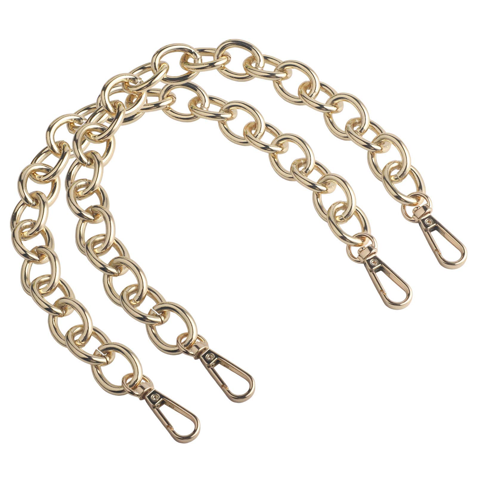 BEAULEGAN Purse Chain Handles Replacement for Handbag or Shoulder Bag 2 PCS, 40cm Long (Gold)