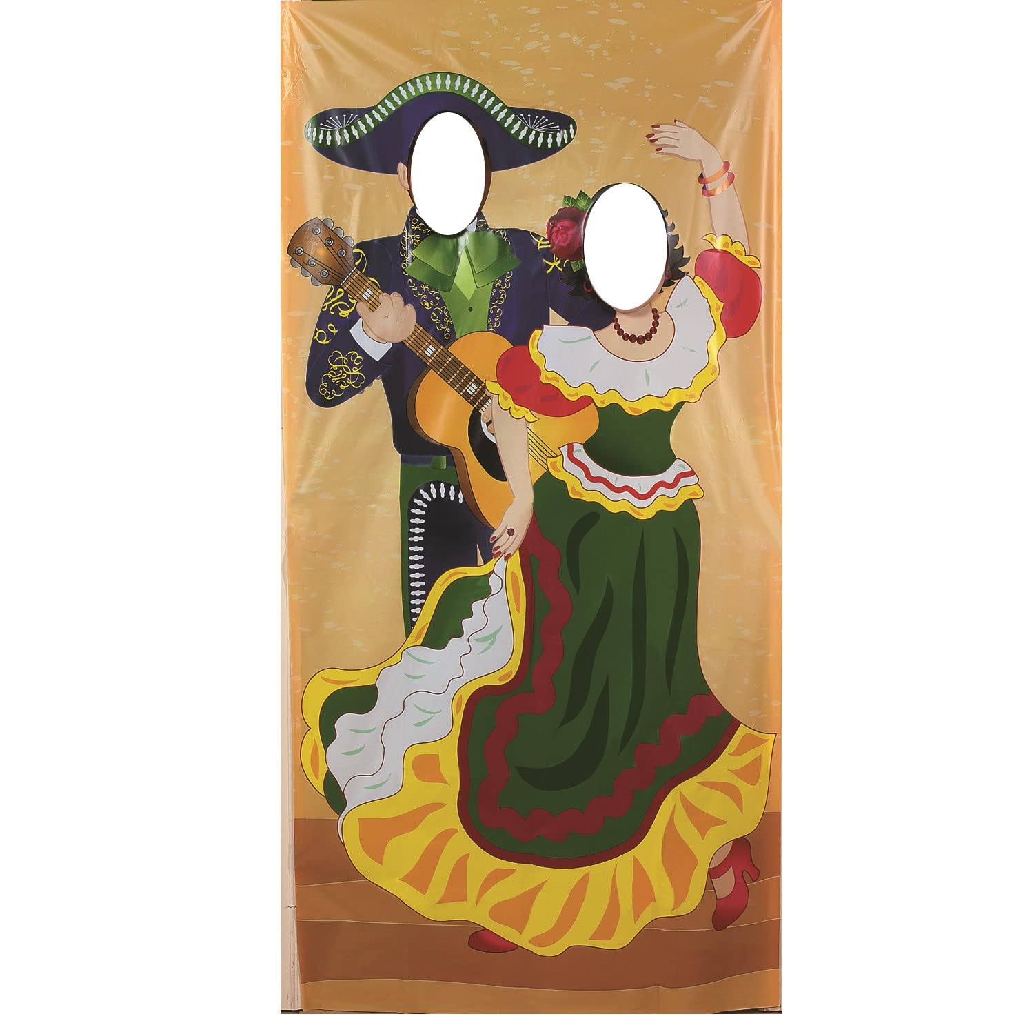 Fun Express Plastic Fiesta Couple Photo Door Banner