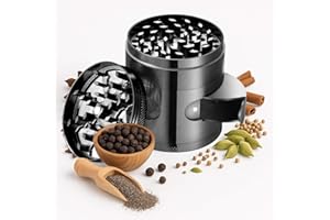 2.7-inch spice Grinder，zinc alloy, smooth grinding, non stick design, essential for the kitchen - grey-metallic