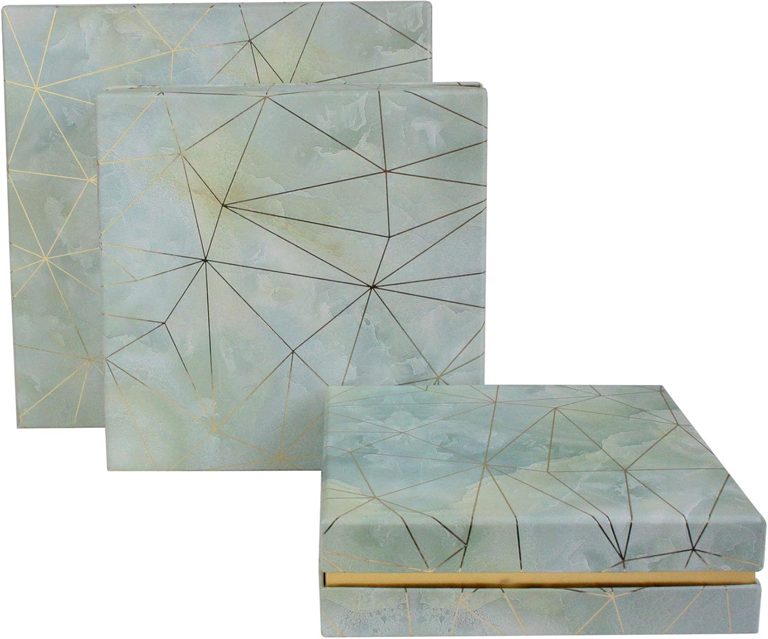 Emartbuy Set of 3 Rigid Square Luxury Presentation Gift Box