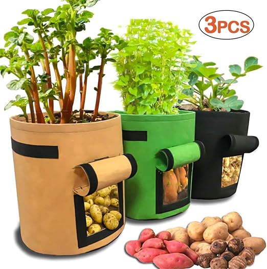 Scoolr bolsas de cultivo de patata, 3 bolsas de cultivo de 7 ...