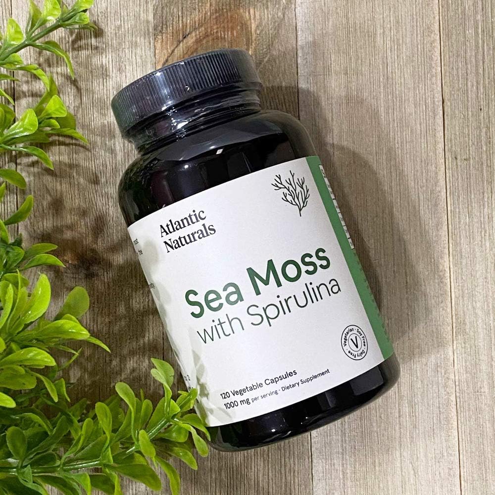 Organic Sea Moss with Spirulina Capsules | Vegan 1000mg: Health & Personal Care