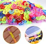 MAOQYE S Clips for Loom Bands 600 Multicoloured Plastic Craft Kit view 7