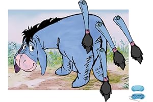 Unbala Winnie Party Games Pin The Tail Game for 20 Guests Fun Games for Pooh Birthday Supplies Baby Shower Decorations