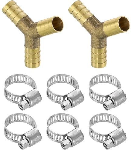 PATIKIL Lot de 3 raccords cannelés en laiton de 1,9 cm, raccords cannelés droits pour eau, huile, carburant, gaz PATIKIL Lot de 3 raccords cannelés en laiton de 1,9 cm, raccords cannelés droits pour eau, huile, carburant, gaz