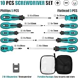 WAIZHIUA 11-Piece Screwdriver Set Magnetic Flat & Phillips Ergonomic Handles view 2
