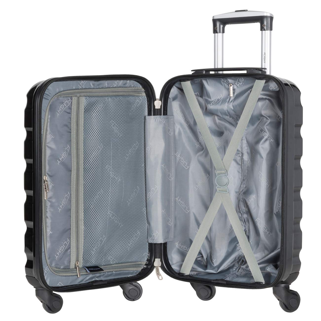 flight knight highly durable premium travel suitcase abs hard shell