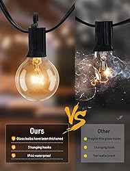 Outdoor String Light 50Feet G40 Globe Patio Lights