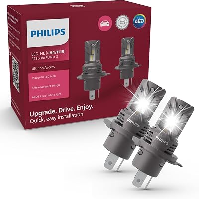 Philips Ultinon Access LED H4 Headlight Bulbs Set of 2 6000K Ultra-Compact
